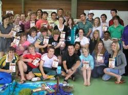 Steven Murphy with Australian children after a speaking engagement